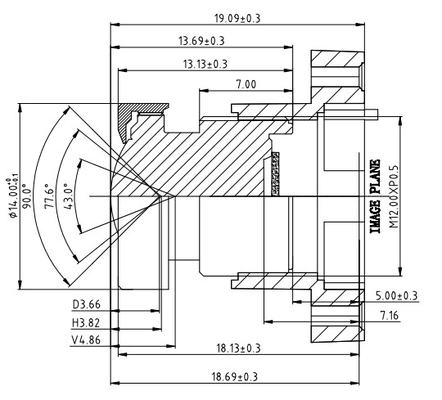 4.1mm de Lenzen van de Voertuigcamera, Intelligente Bijgestane Drijfadas-Cameralens