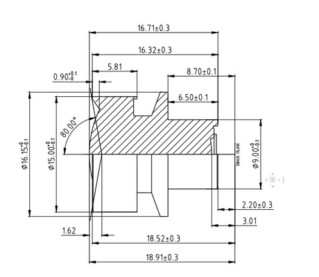1.3/2MP OMS Car In-Cabin Lens Advanced Optical Design NIR Sensing Max Image HeightØ2.7,F/NO2.0