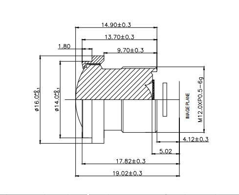 Autolens F/N.2.2, 2MP / 3MP HD MAX Image HeightØ7.0, EFL2.3mm Cabin Management System Lens