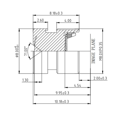 Autonoom rijdende auto DMS lens veiligheidswaarschuwingssysteem met 1/2.9&quot; sensor grootte en EFL5.1mm F2.4 lens
