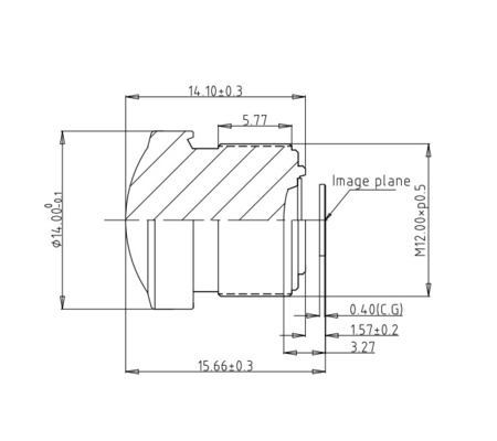 naadloze splicing AVM panoramische lens 3MP F2.03mm breed hoek schieten, nauwkeurige assistentie