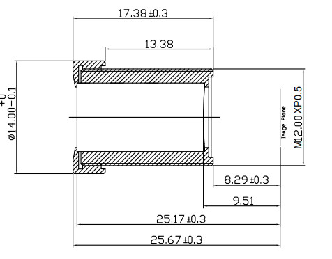 Maak 1/3“ HFOV-Lens F2.0 12mm met Duidelijke Beelden waterdicht