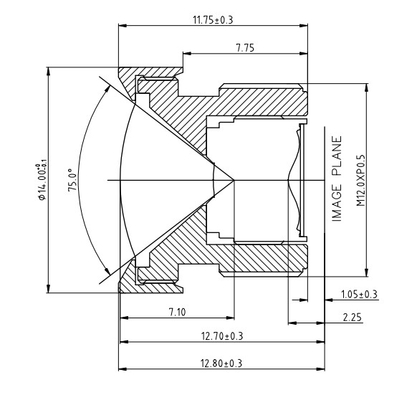 1/2.7“ 4.4mm van het de Lenzengezicht van de Toezichtcamera de Erkenning 1080P HD